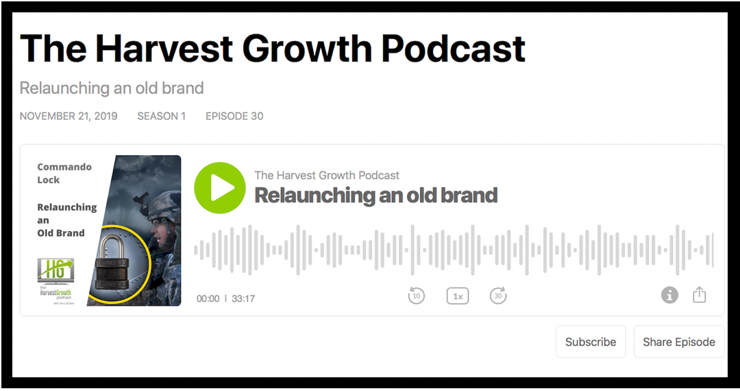 Harvest Growth Commando Lock Matt Damman